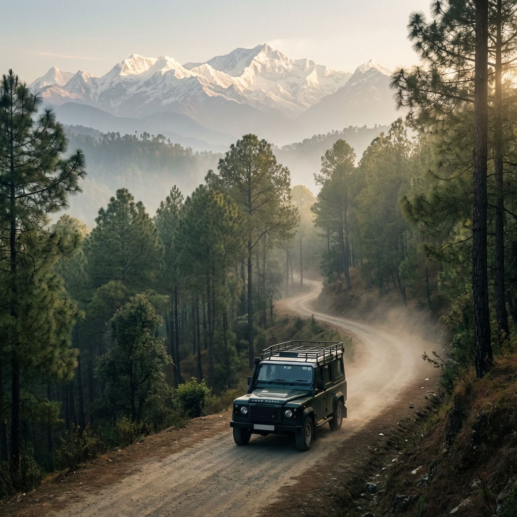 Delhi to Ranikhet Taxi Route